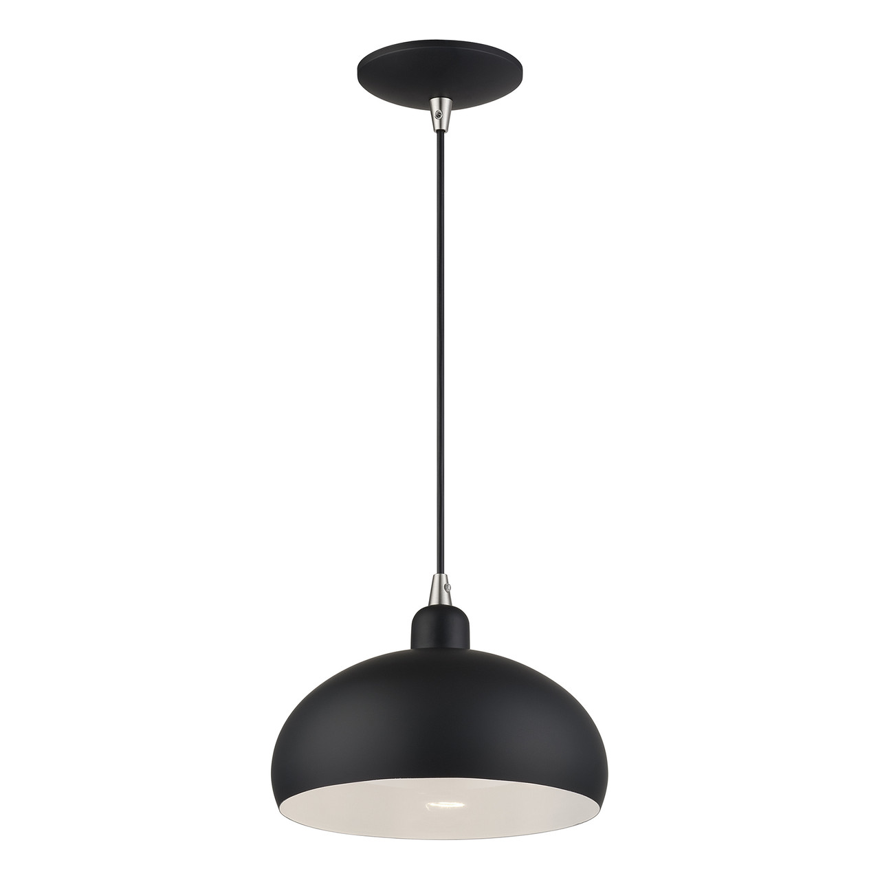 LIVEX LIGHTING 51514-04 1 Light Black Pendant
