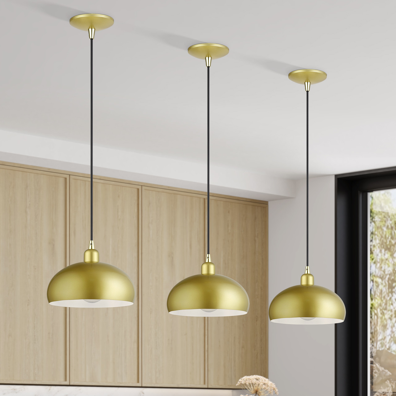 LIVEX LIGHTING 51514-33 1 Light Soft Gold Pendant