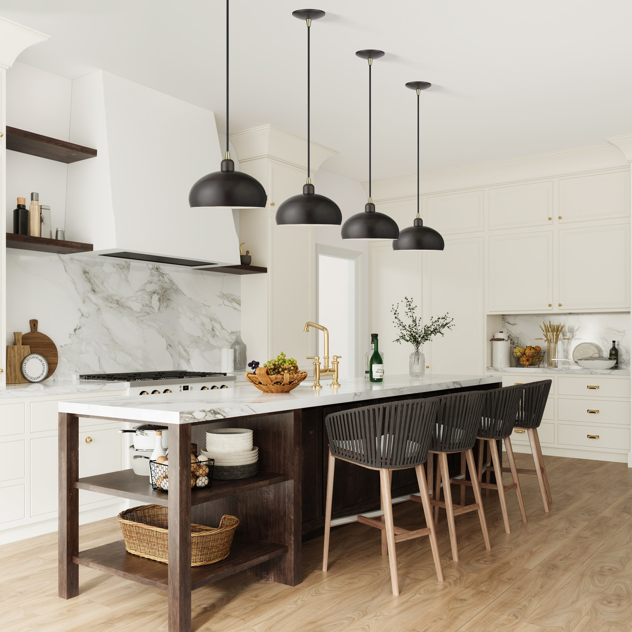 LIVEX LIGHTING 51514-92 1 Light English Bronze Pendant