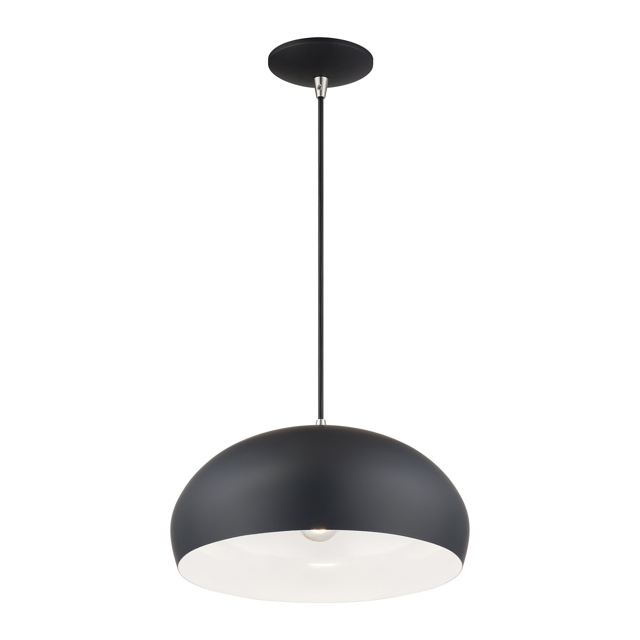 LIVEX LIGHTING 51515-04 1 Light Black Pendant