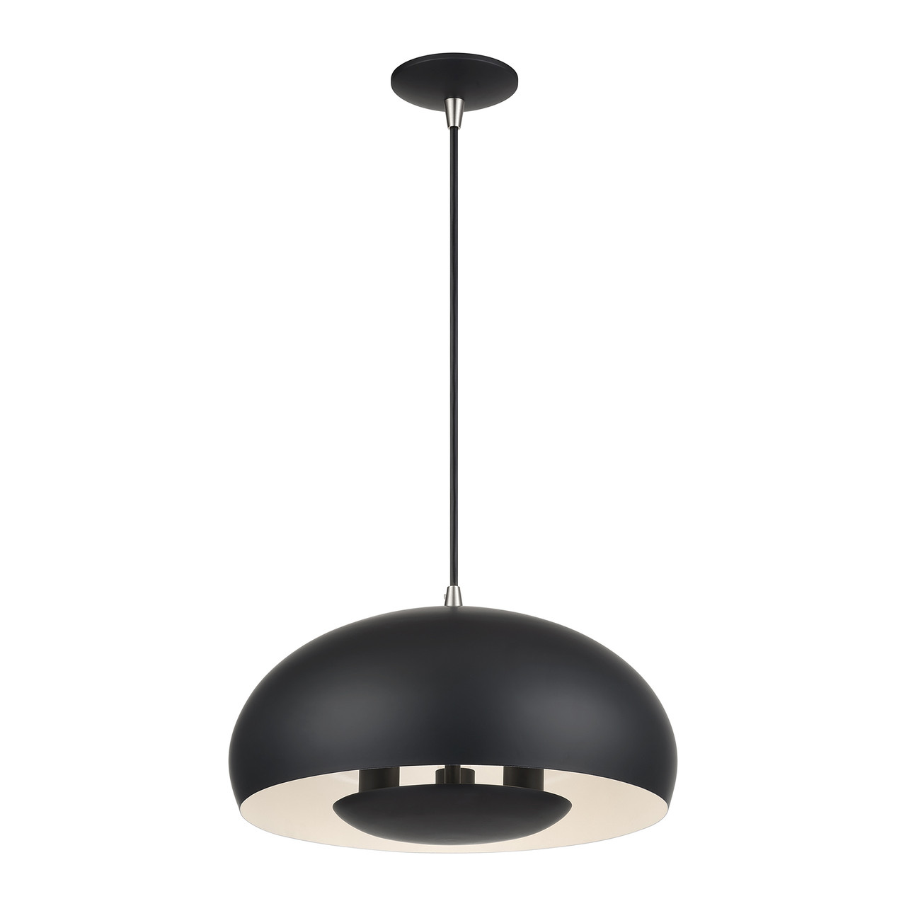 LIVEX LIGHTING 51516-04 3 Light Black Pendant