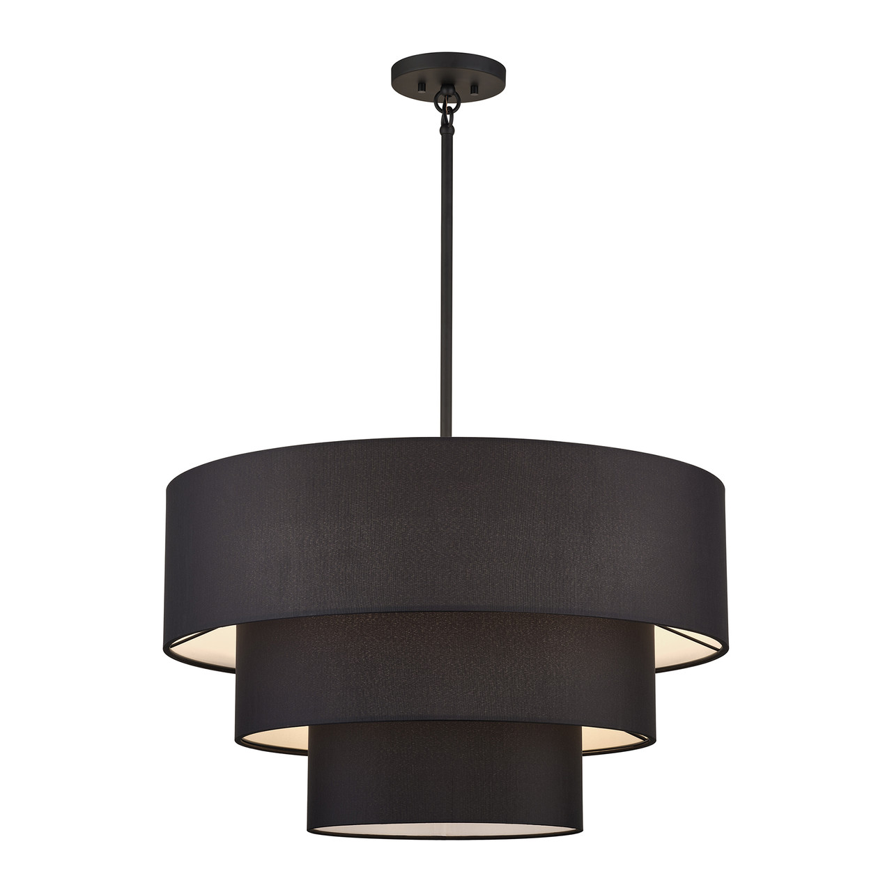 LIVEX LIGHTING 50265-04 5 Light Black Medium Pendant Chandelier