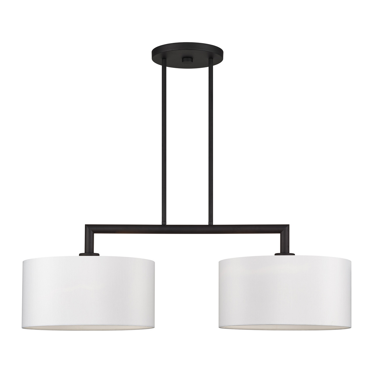 LIVEX LIGHTING 45492-04 2 Light Black Large Linear Chandelier