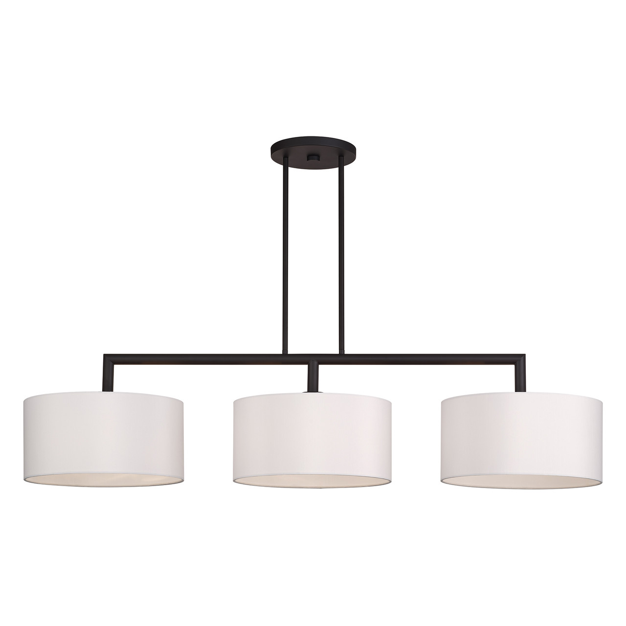 LIVEX LIGHTING 45493-07 3 Light Bronze Extra Large Linear Chandelier