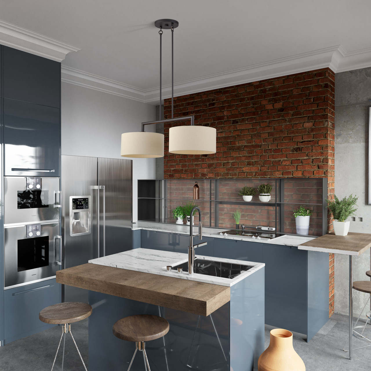 LIVEX LIGHTING 52262-07 2 Light Bronze Large Linear Chandelier