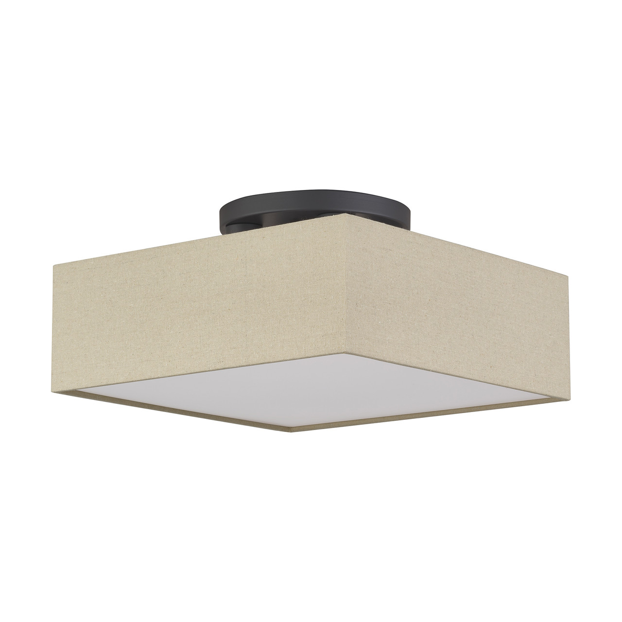 LIVEX LIGHTING 52273-07 4 Light Bronze Large Semi-Flush