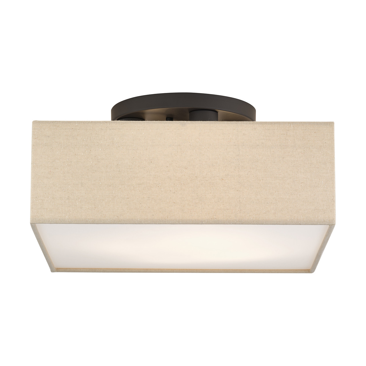 LIVEX LIGHTING 52273-07 4 Light Bronze Large Semi-Flush
