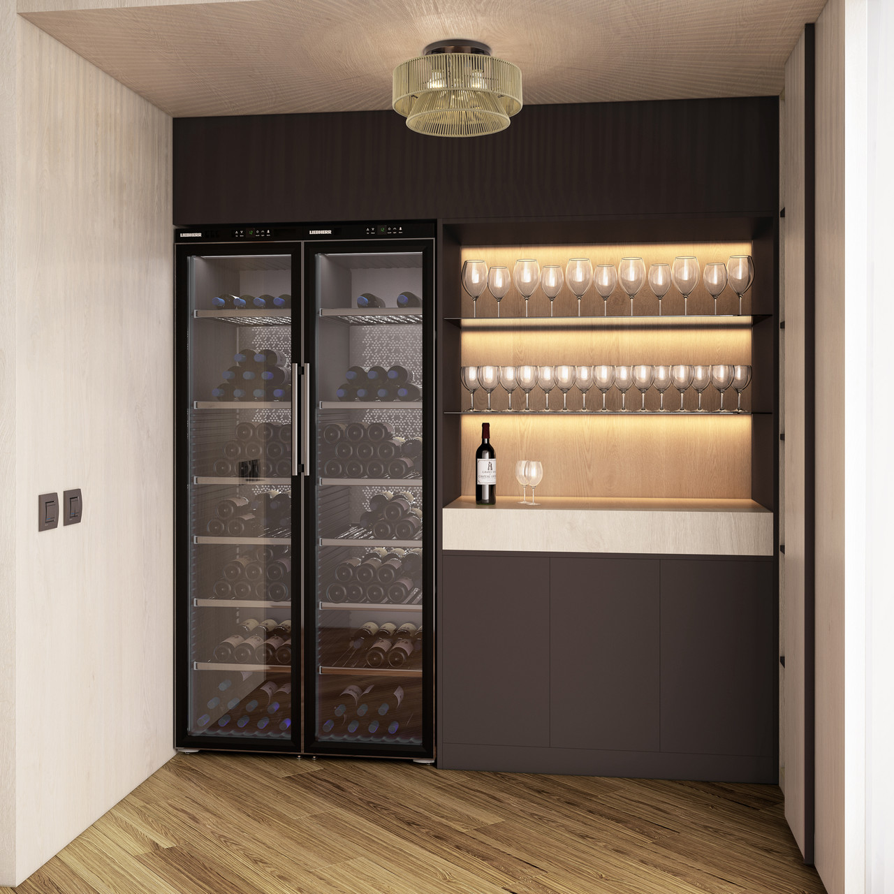 LIVEX LIGHTING 53166-92 3 Light English Bronze Large Semi-Flush