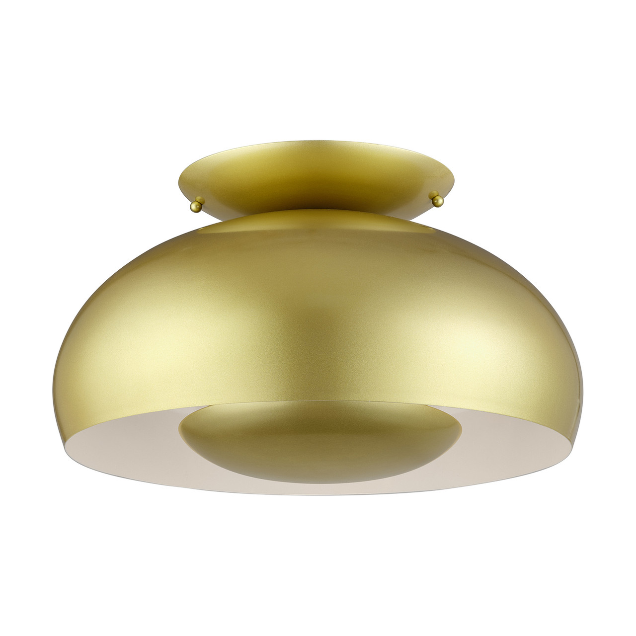 LIVEX LIGHTING 51517-33 3 Light Soft Gold Large Semi-Flush