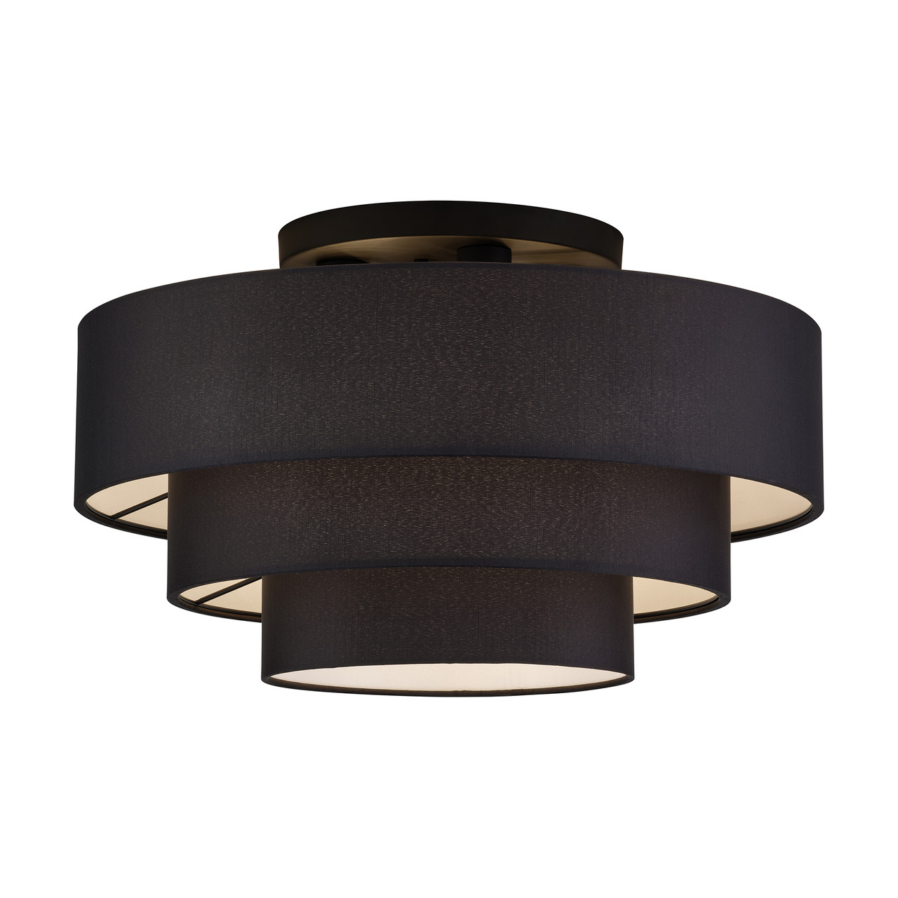 LIVEX LIGHTING 50268-04 4 Light Black Extra Large Semi-Flush
