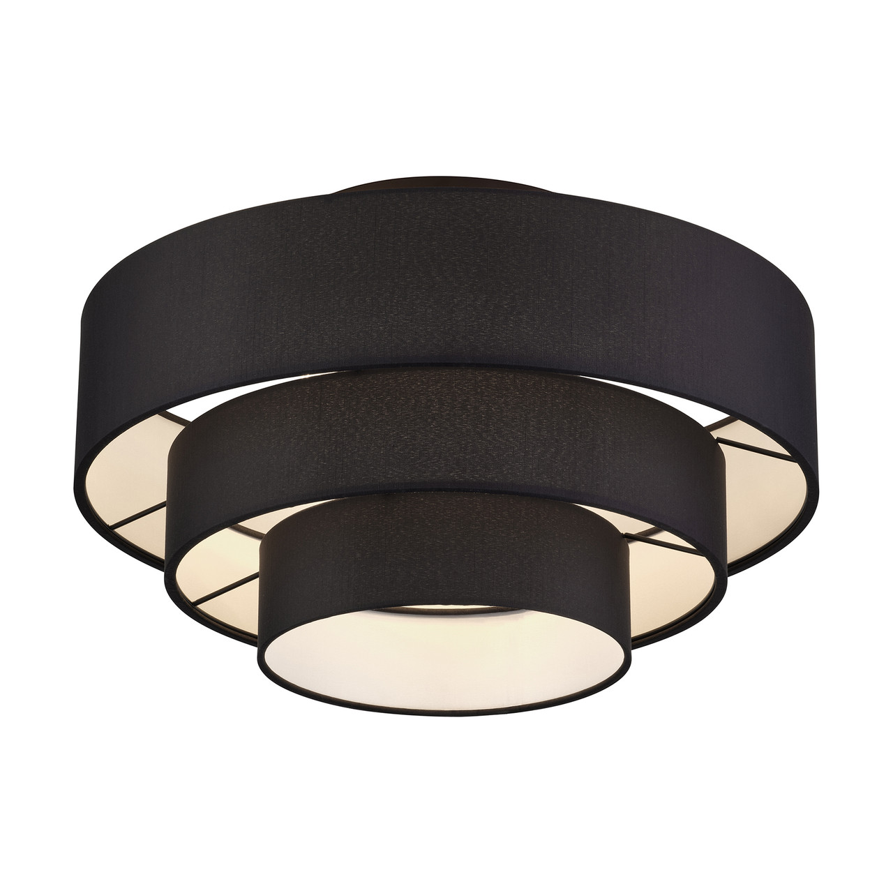 LIVEX LIGHTING 50268-04 4 Light Black Extra Large Semi-Flush