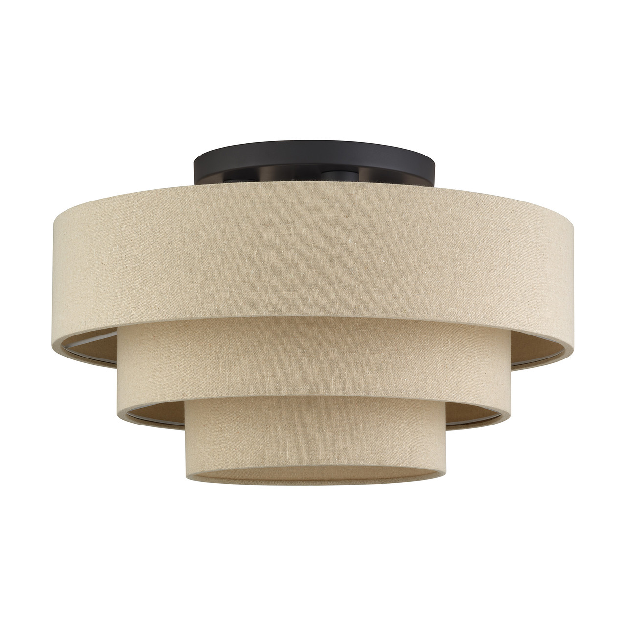 LIVEX LIGHTING 58876-07 4 Light Bronze Extra Large Semi-Flush