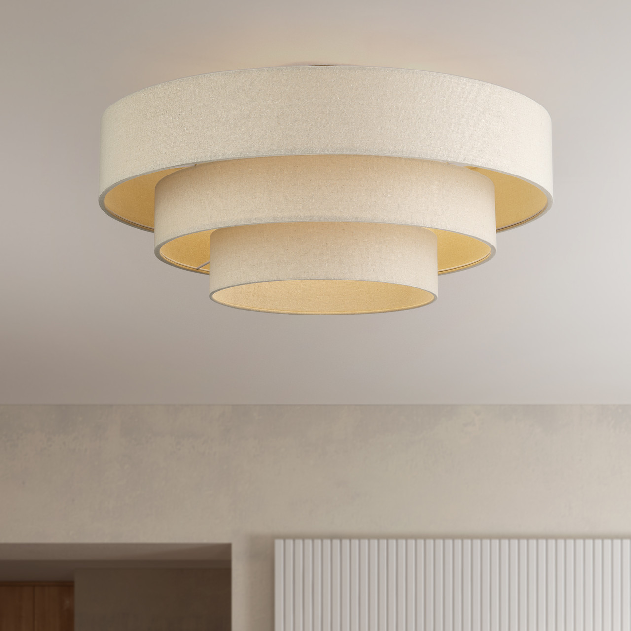 LIVEX LIGHTING 58877-48 5 Light Antique Gold Leaf Extra Large Semi-Flush