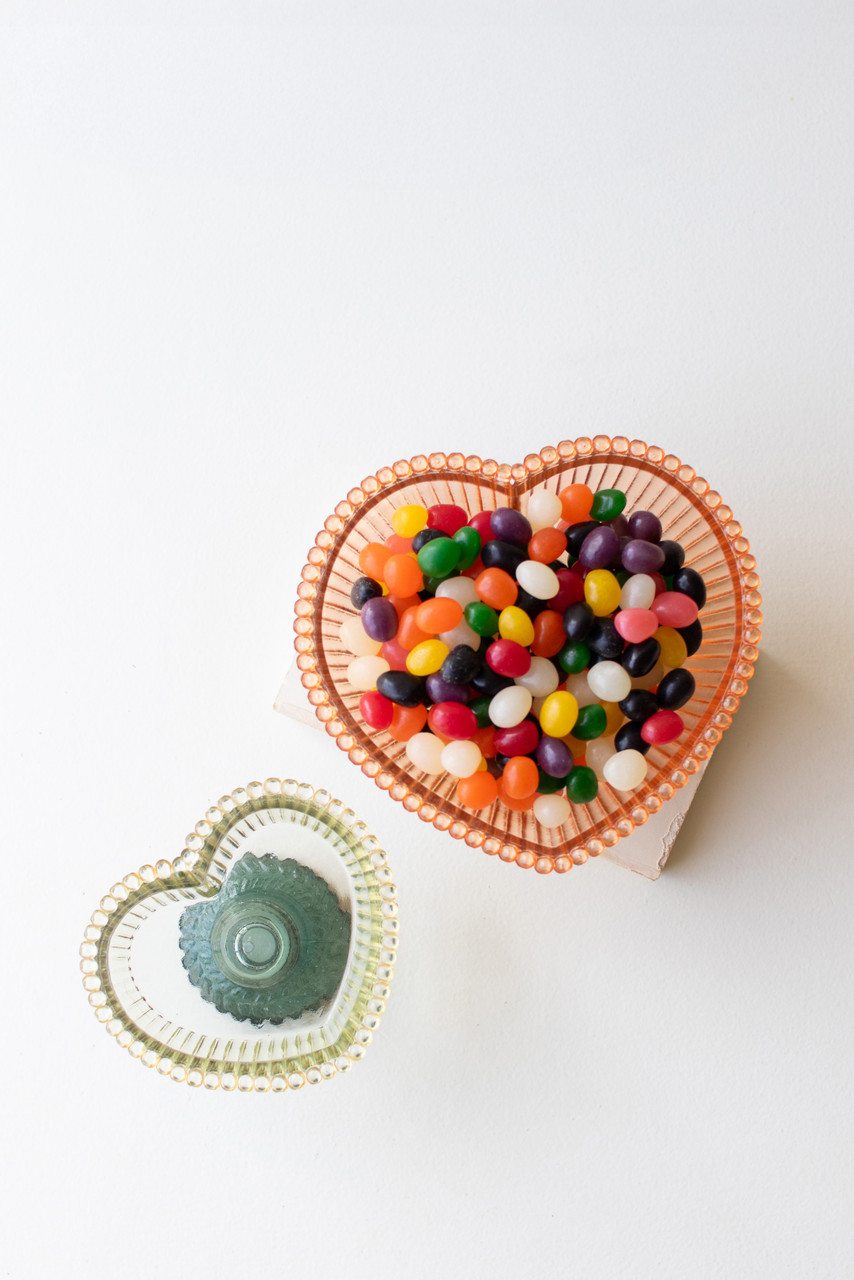 KALALOU NGLE1016 SET OF TWO  GLASS HEART COMPOTES