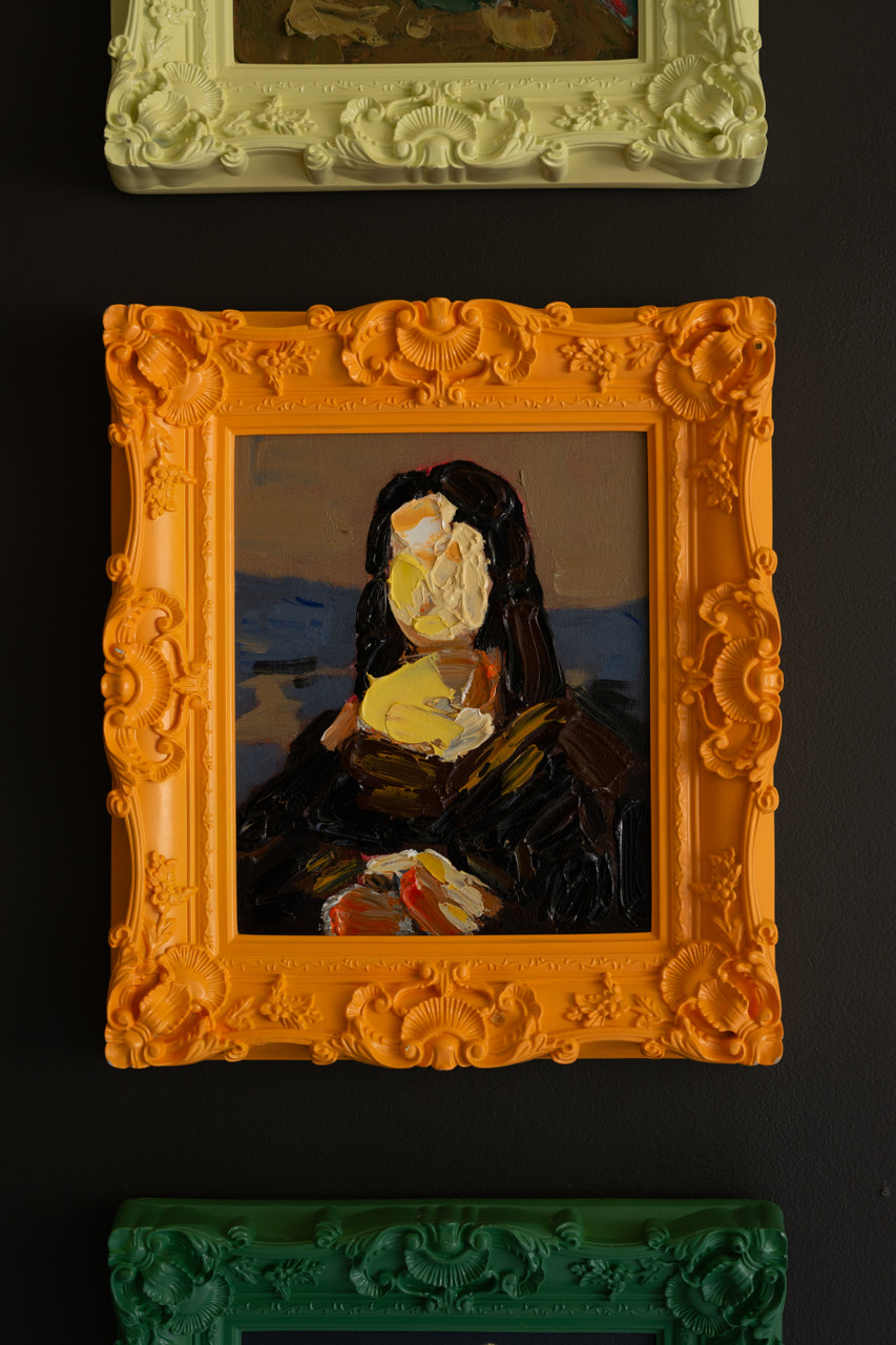 KALALOU CAR1775 SET OF THREE FRAMED ACRYLIC PORTRAIT PAINTINGS