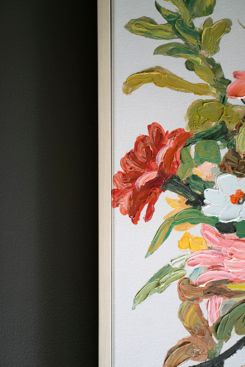 KALALOU CAR1778 FRAMED ACRYLIC PAINTING - FLORAL