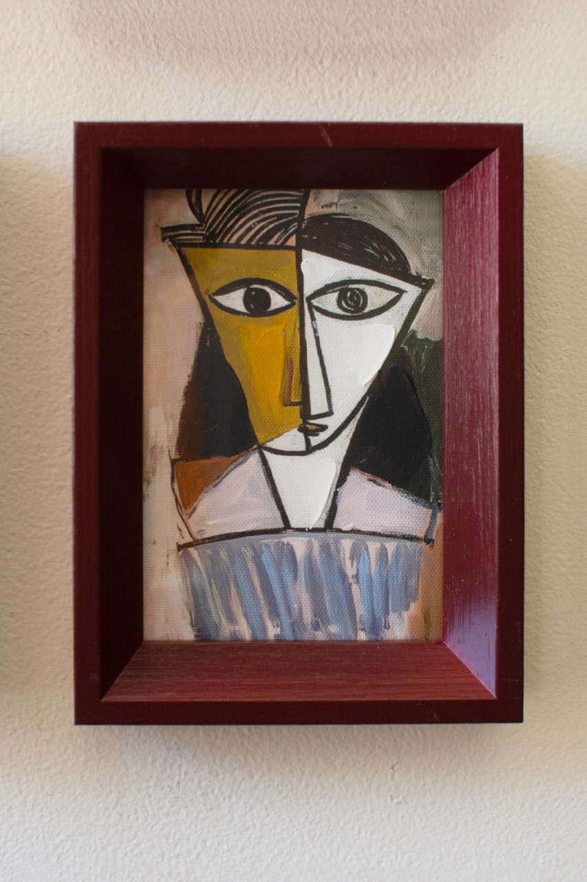 KALALOU CAR1797 SET OF FOUR FRAMED CUBIST PAINTINGS