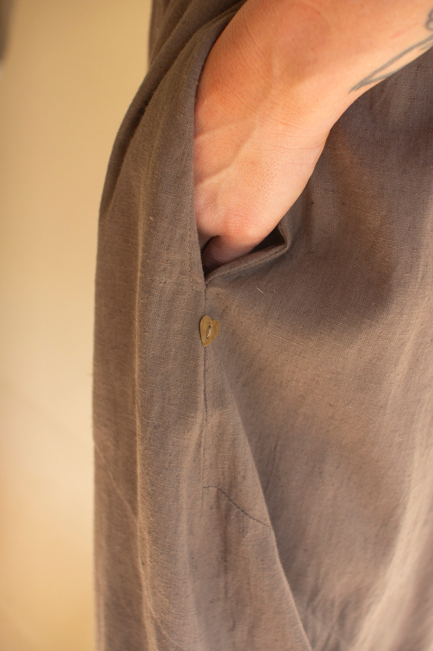 KALALOU NELL1025 DRAWSTRING BALLOON PANT  - OREGANO