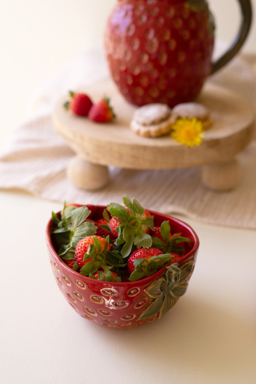 KALALOU CDV2342 CERAMIC STRAWBERRY BOWL