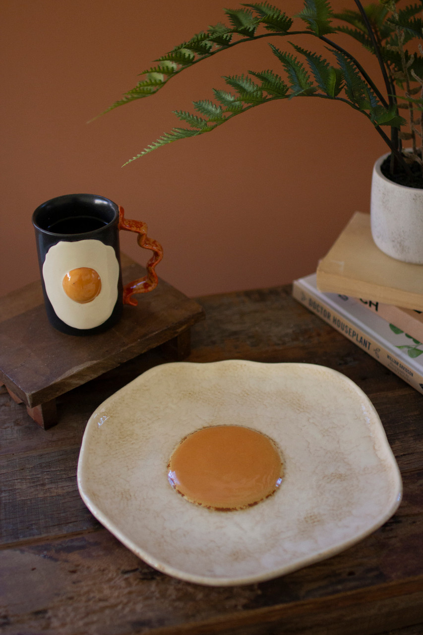 KALALOU CDV2286 CERAMIC FRIED EGG PLATTER