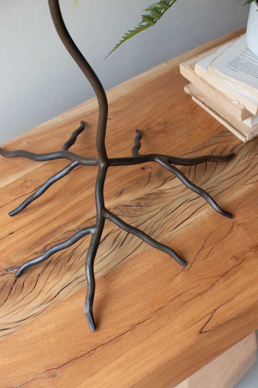 KALALOU NELE1039 LARGE FORGED-IRON TAPER CANDELABRA