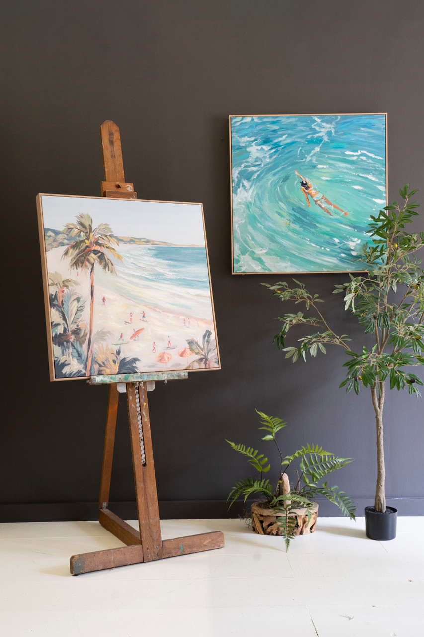 KALALOU CSUN1002 FRAMED PAINTING - SWIMMER