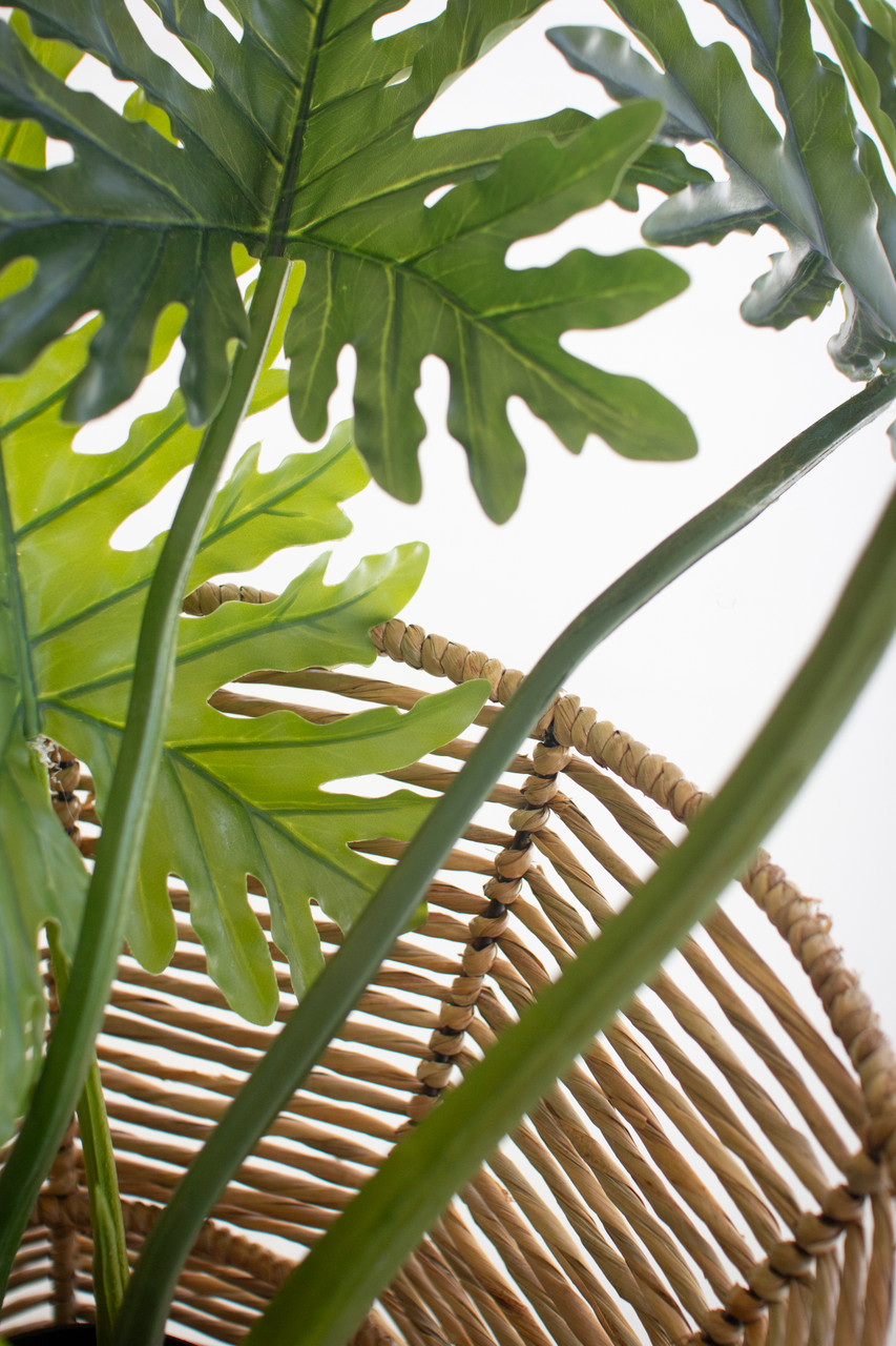 KALALOU A6639 IRON AND SEAGRASS URN - SHORT