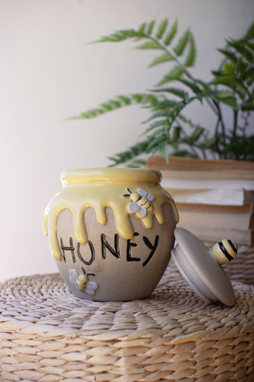 KALALOU CDV2345 CERAMIC HONEY JAR