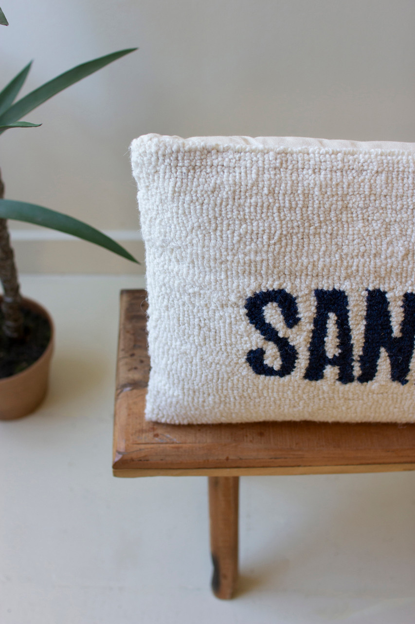 KALALOU NNF1046 SANDY TOES - HAND HOOKED PILLOW