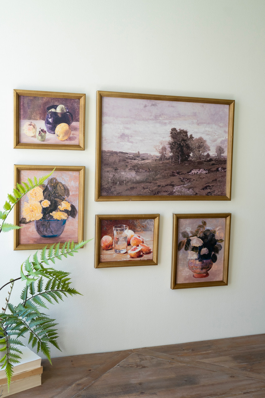 KALALOU CMK1223 SET OF FIVE FRAMED GALLERY WALL PRINTS