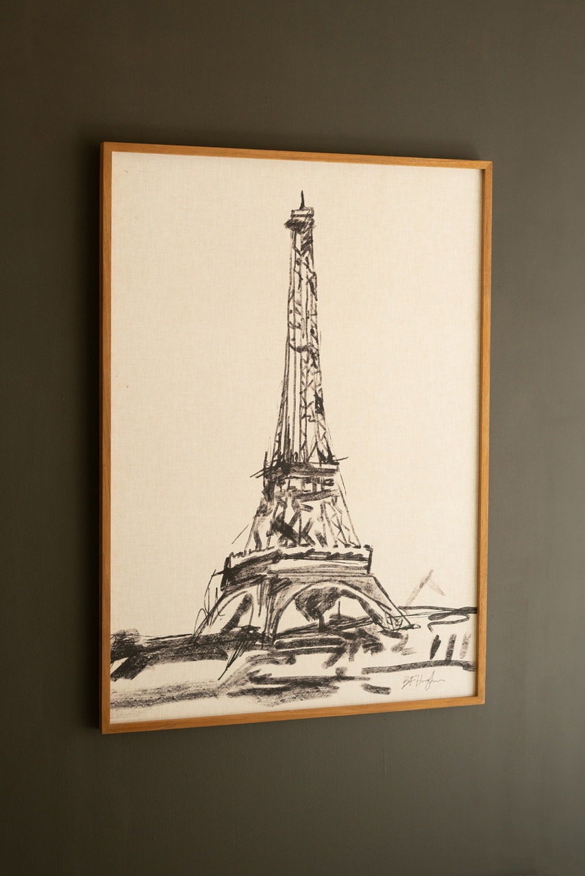 KALALOU CHH1543 FRAMED BLACK & WHITE EIFFEL TOWER PRINT