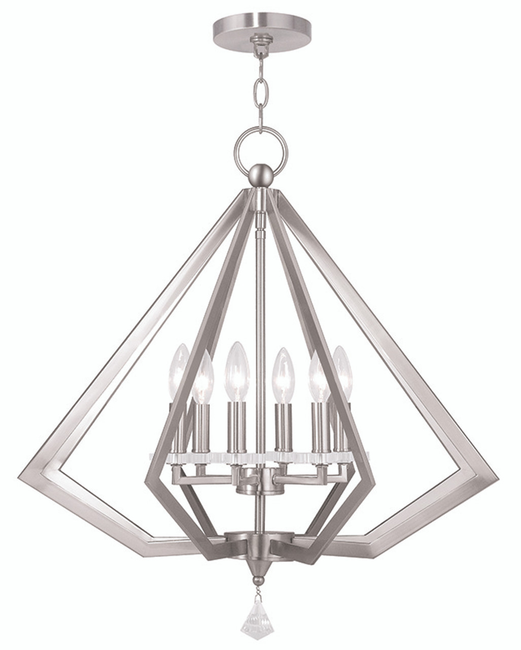 LIVEX LIGHTING 50666-91 Diamond 6-Light Chandelier