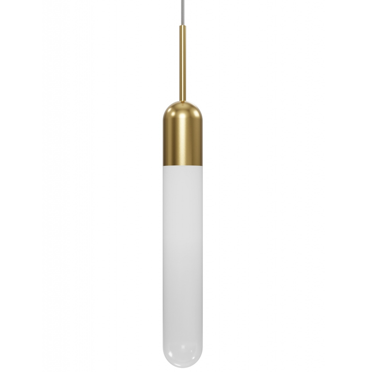 AVENUE LIGHTING HF7400-AB Tribeca 1-Light 27"H LED Pendant in Aged Brass/Ombre Glass