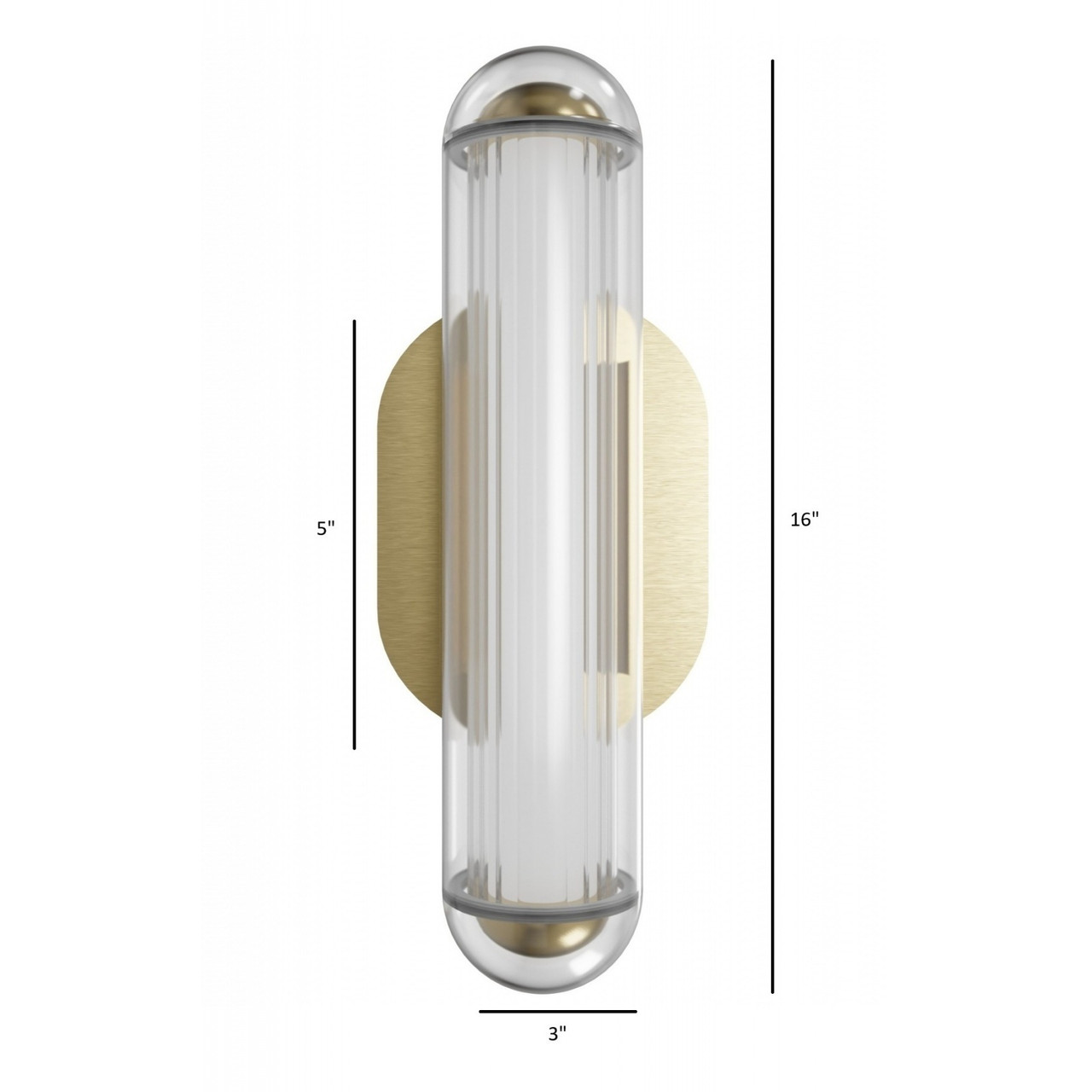 AVENUE LIGHTING HF7305-AB Nautilus 16"H LED Wall Sconce in Aged Brass