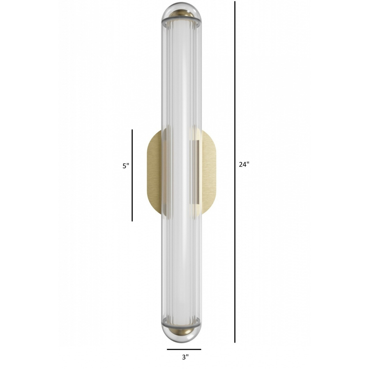 AVENUE LIGHTING HF7310-AB Nautilus 24"H LED Wall Sconce in Aged Brass