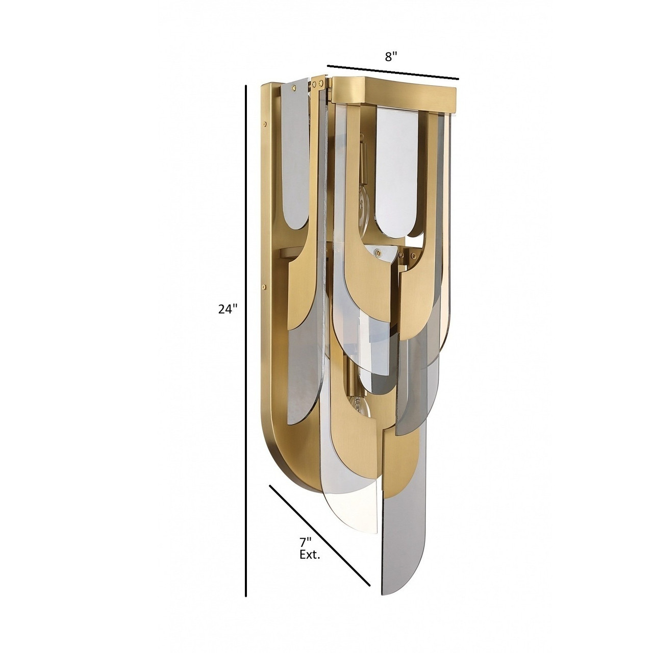 AVENUE LIGHTING HF7174-AGB Paramount 24"H Wall Sconce in Aged Brass