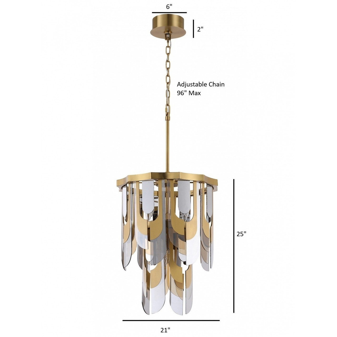 AVENUE LIGHTING HF7171-AGB Paramount 21"W Pendant in Aged Brass