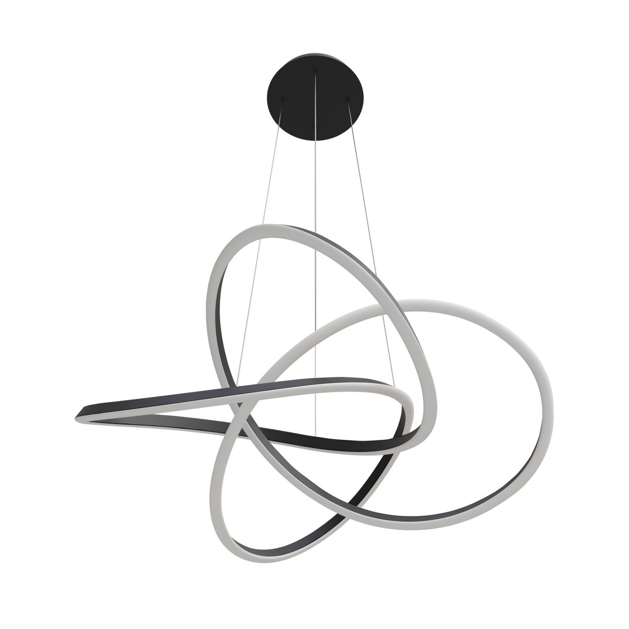 AVENUE LIGHTING HF5070-BK Windsor 36"W Spiral Ring 5-CCT LED Pendant in Black