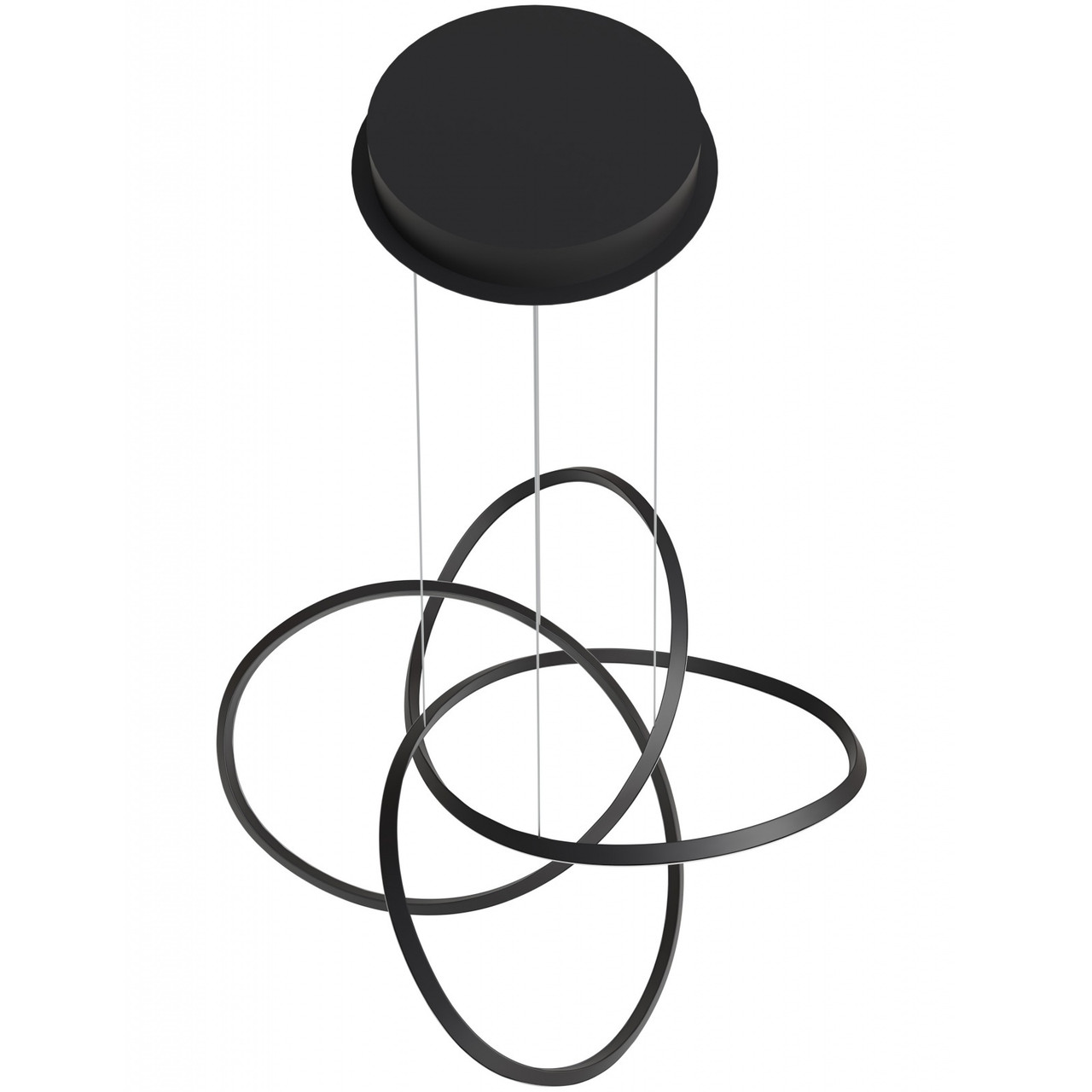 AVENUE LIGHTING HF5070-BK Windsor 36"W Spiral Ring 5-CCT LED Pendant in Black