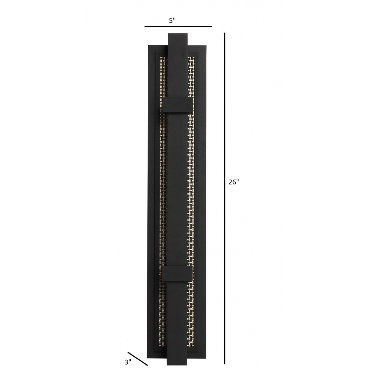 AVENUE LIGHTING AV10011-BLK Avenue Outdoor 26"H 3-CCT LED Wall Sconce in Black/Mesh Back