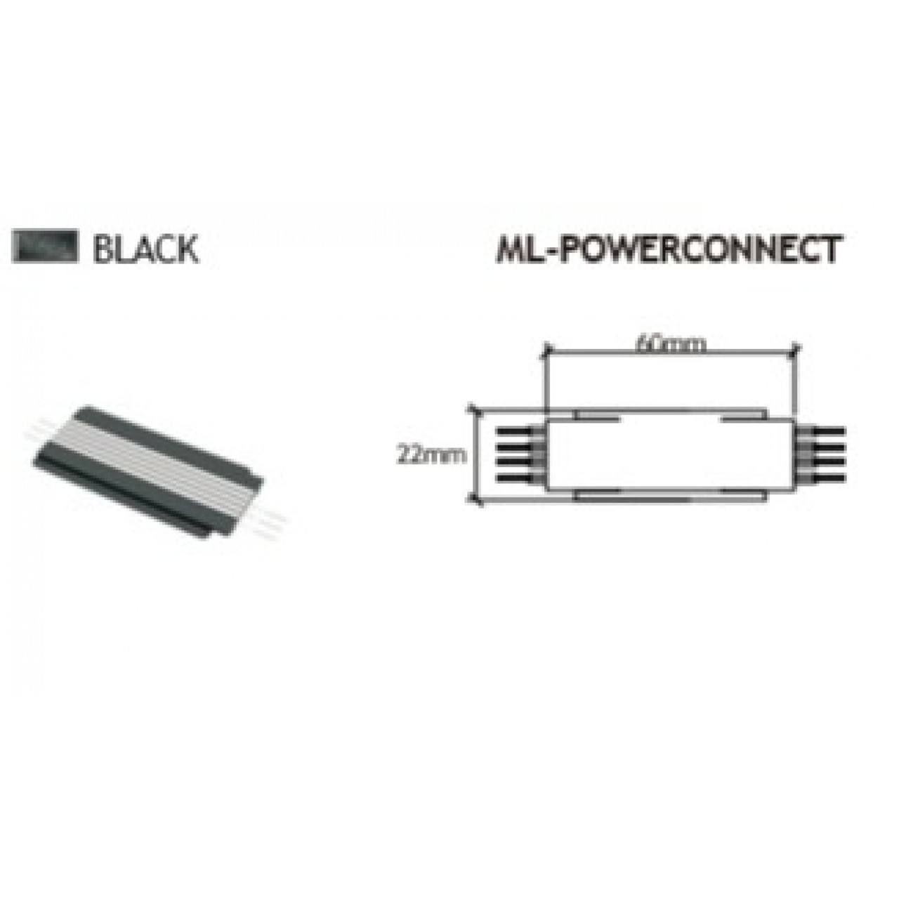 AVENUE LIGHTING ML-POWERCONNECT Magnetix Power Plate 2.5" For 2 Straight Lines