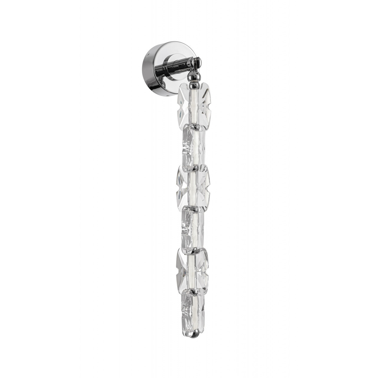 AVENUE LIGHTING HF7190-CH Monarch 26"H LED Wall Sconce in Chrome/Clear Acrylic