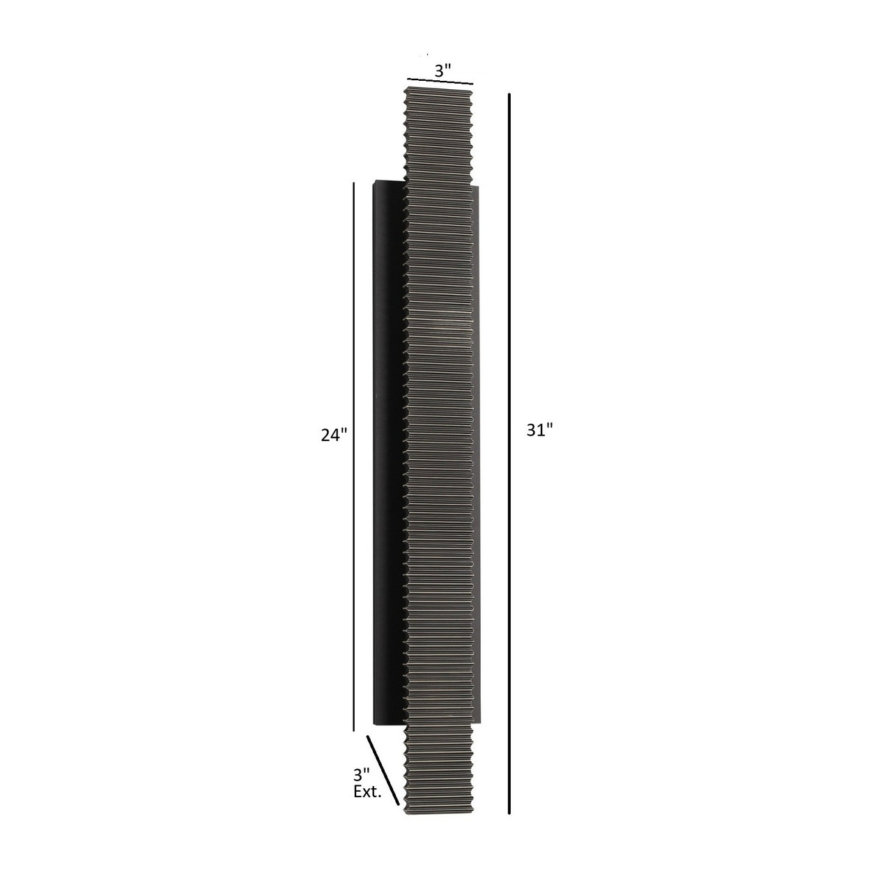 AVENUE LIGHTING AV10035-DBZ Avenue Outdoor 31"H Ridges 3-CCT LED Wall Sconce in Dark Bronze