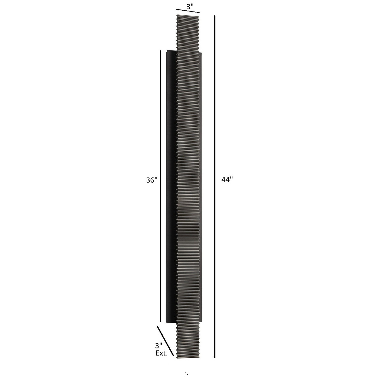 AVENUE LIGHTING AV10036-DBZ Avenue Outdoor 44"H Ridges 3-CCT LED Wall Sconce in Dark Bronze