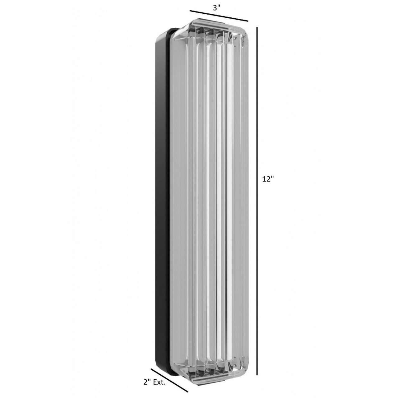 AVENUE LIGHTING G400 Fremont Light Bar in Black/Ribbed Glass