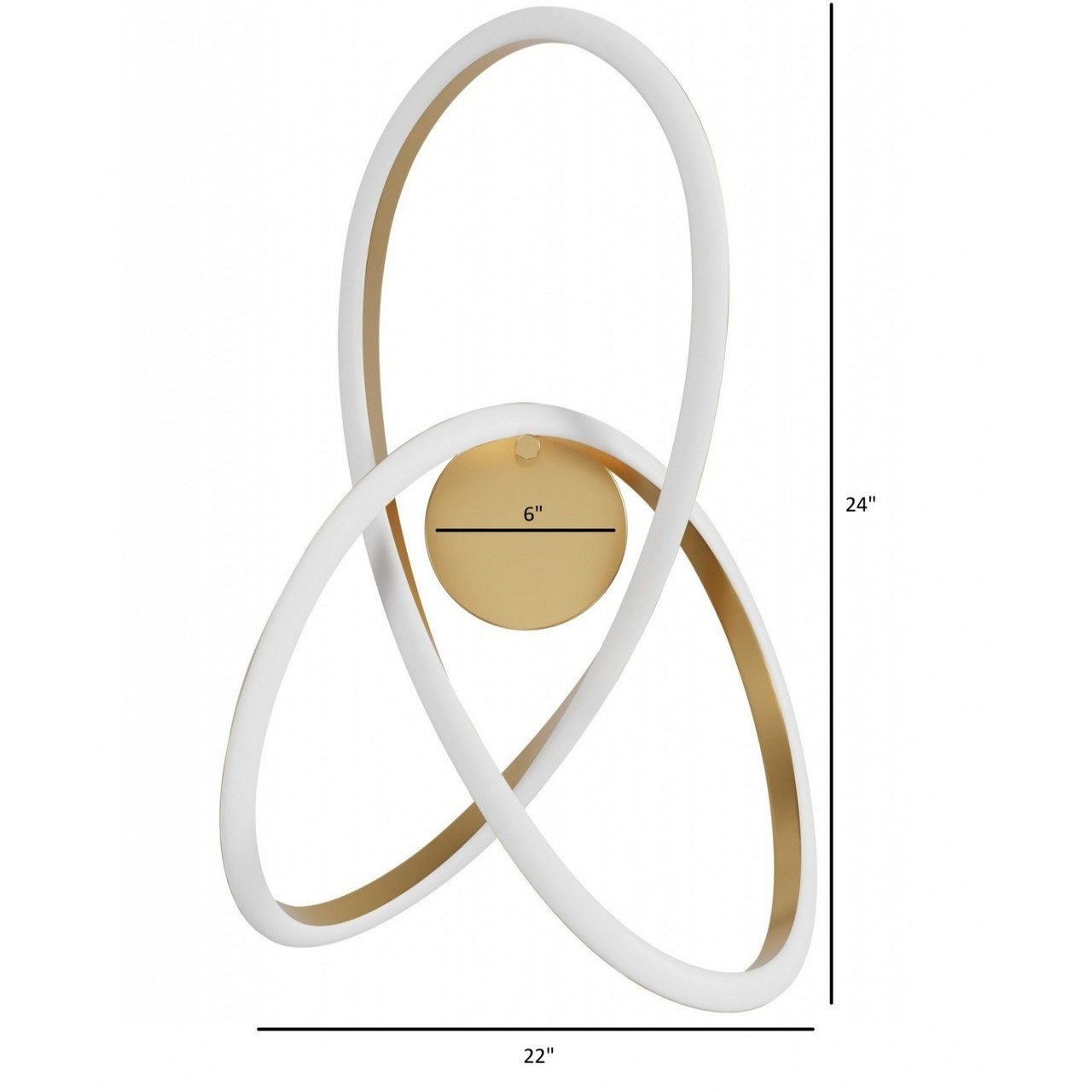 AVENUE LIGHTING HF5080-GB Windsor 22"W Spiral Ring 5-CCT LED Wall Sconce in Golden Bronze