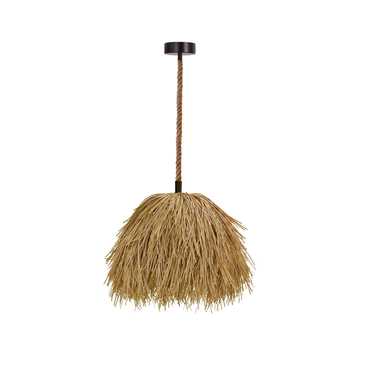 AVENUE LIGHTING HF1008-RP Malibu 18"W Hemp Rope Pendant in Black