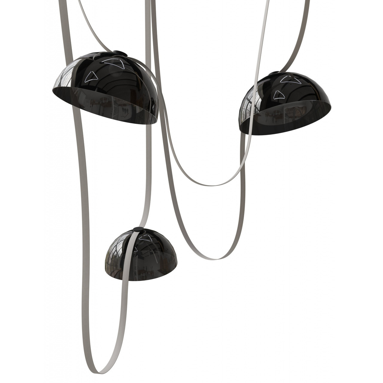 AVENUE LIGHTING HF7203-G102-IVY Fremont ?Belt 3-Light 275"L Pendant in Ivory/White Glass Bowl