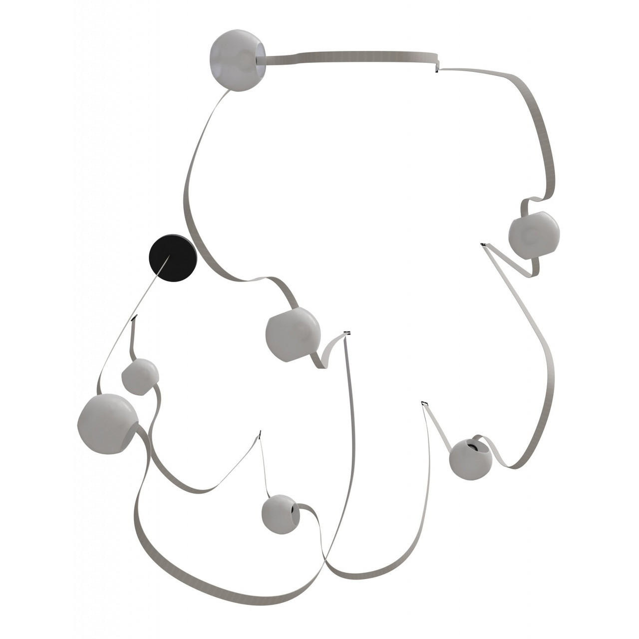 AVENUE LIGHTING HF7207-G301-IVY Fremont ?Belt 7-Light 826"L Pendant in Ivory/White Glass Open Globes