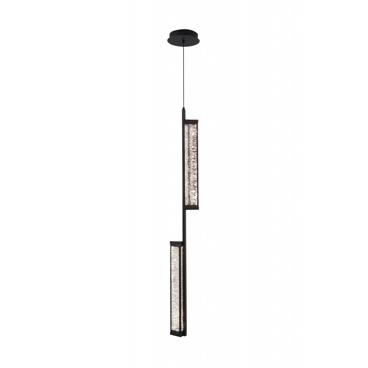 AVENUE LIGHTING HF7180-BK Metropole 2-Light 43"H Pendant in Matte Black